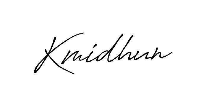 Create a beautiful signature design for name Kmidhun. With this signature (Antro_Vectra_Bolder) fonts, you can make a handwritten signature for free. Kmidhun signature style 7 images and pictures png