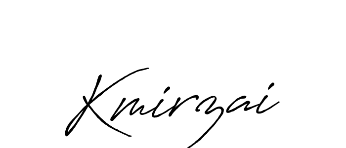 Make a beautiful signature design for name Kmirzai. With this signature (Antro_Vectra_Bolder) style, you can create a handwritten signature for free. Kmirzai signature style 7 images and pictures png