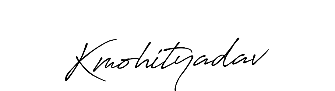 Design your own signature with our free online signature maker. With this signature software, you can create a handwritten (Antro_Vectra_Bolder) signature for name Kmohityadav. Kmohityadav signature style 7 images and pictures png