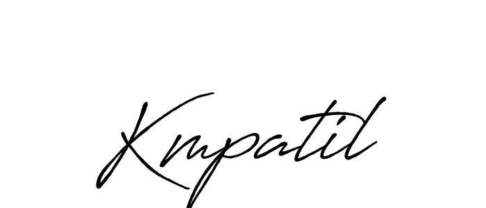 Create a beautiful signature design for name Kmpatil. With this signature (Antro_Vectra_Bolder) fonts, you can make a handwritten signature for free. Kmpatil signature style 7 images and pictures png