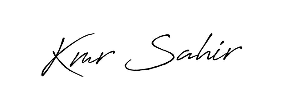 The best way (Antro_Vectra_Bolder) to make a short signature is to pick only two or three words in your name. The name Kmr Sahir include a total of six letters. For converting this name. Kmr Sahir signature style 7 images and pictures png