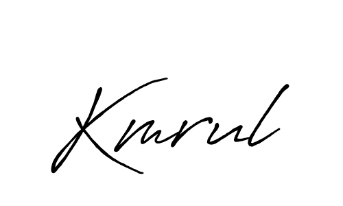 if you are searching for the best signature style for your name Kmrul. so please give up your signature search. here we have designed multiple signature styles  using Antro_Vectra_Bolder. Kmrul signature style 7 images and pictures png