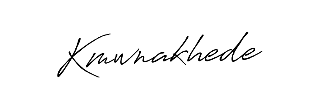 Create a beautiful signature design for name Kmwnakhede. With this signature (Antro_Vectra_Bolder) fonts, you can make a handwritten signature for free. Kmwnakhede signature style 7 images and pictures png