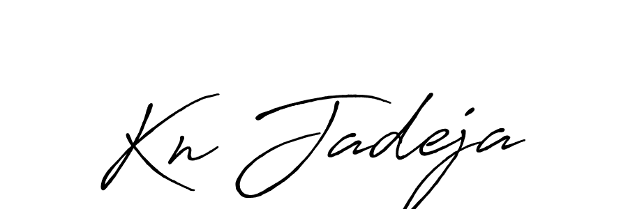 Make a beautiful signature design for name Kn Jadeja. With this signature (Antro_Vectra_Bolder) style, you can create a handwritten signature for free. Kn Jadeja signature style 7 images and pictures png