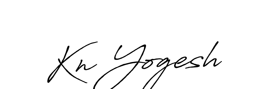 Make a beautiful signature design for name Kn Yogesh. With this signature (Antro_Vectra_Bolder) style, you can create a handwritten signature for free. Kn Yogesh signature style 7 images and pictures png