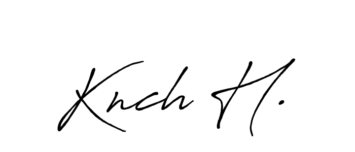 Also You can easily find your signature by using the search form. We will create Knch H. name handwritten signature images for you free of cost using Antro_Vectra_Bolder sign style. Knch H. signature style 7 images and pictures png