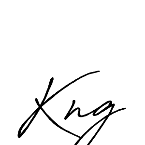 Kng stylish signature style. Best Handwritten Sign (Antro_Vectra_Bolder) for my name. Handwritten Signature Collection Ideas for my name Kng. Kng signature style 7 images and pictures png