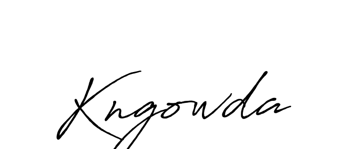 How to make Kngowda name signature. Use Antro_Vectra_Bolder style for creating short signs online. This is the latest handwritten sign. Kngowda signature style 7 images and pictures png