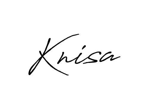 Also we have Knisa name is the best signature style. Create professional handwritten signature collection using Antro_Vectra_Bolder autograph style. Knisa signature style 7 images and pictures png