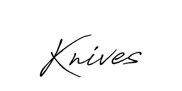 Similarly Antro_Vectra_Bolder is the best handwritten signature design. Signature creator online .You can use it as an online autograph creator for name Knives. Knives signature style 7 images and pictures png