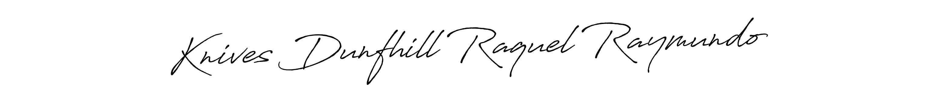 See photos of Knives Dunfhill Raquel Raymundo official signature by Spectra . Check more albums & portfolios. Read reviews & check more about Antro_Vectra_Bolder font. Knives Dunfhill Raquel Raymundo signature style 7 images and pictures png