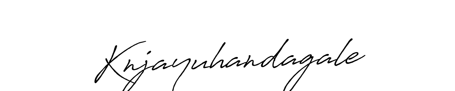 Create a beautiful signature design for name Knjayuhandagale. With this signature (Antro_Vectra_Bolder) fonts, you can make a handwritten signature for free. Knjayuhandagale signature style 7 images and pictures png