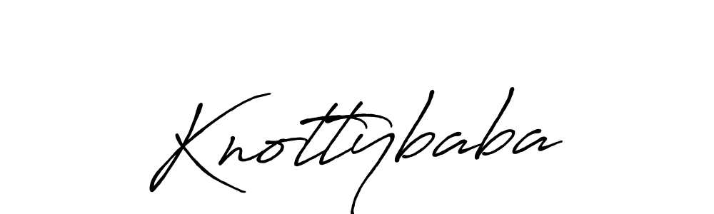 How to make Knottybaba signature? Antro_Vectra_Bolder is a professional autograph style. Create handwritten signature for Knottybaba name. Knottybaba signature style 7 images and pictures png