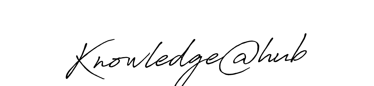 Similarly Antro_Vectra_Bolder is the best handwritten signature design. Signature creator online .You can use it as an online autograph creator for name Knowledge@hub. Knowledge@hub signature style 7 images and pictures png