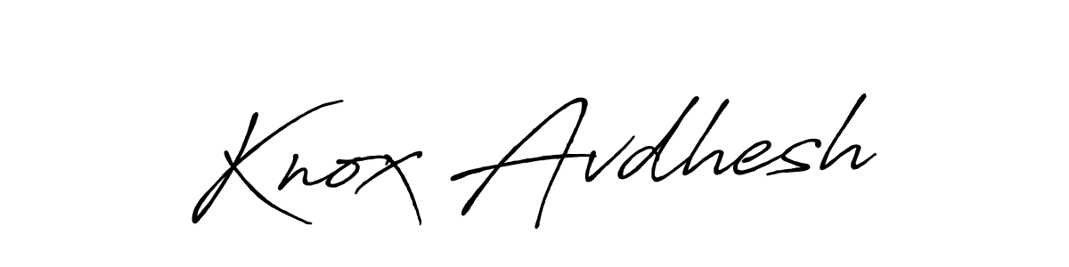 Design your own signature with our free online signature maker. With this signature software, you can create a handwritten (Antro_Vectra_Bolder) signature for name Knox Avdhesh. Knox Avdhesh signature style 7 images and pictures png