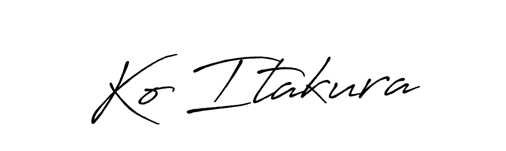 Design your own signature with our free online signature maker. With this signature software, you can create a handwritten (Antro_Vectra_Bolder) signature for name Ko Itakura. Ko Itakura signature style 7 images and pictures png