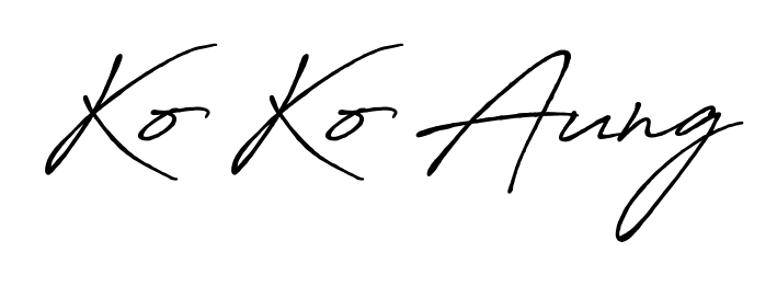 How to make Ko Ko Aung name signature. Use Antro_Vectra_Bolder style for creating short signs online. This is the latest handwritten sign. Ko Ko Aung signature style 7 images and pictures png