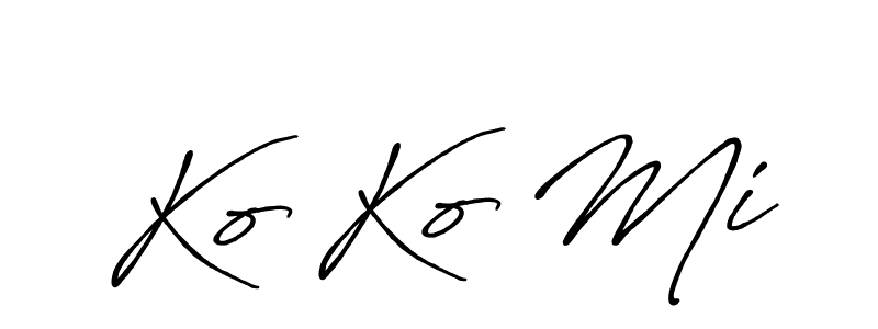 Also we have Ko Ko Mi name is the best signature style. Create professional handwritten signature collection using Antro_Vectra_Bolder autograph style. Ko Ko Mi signature style 7 images and pictures png