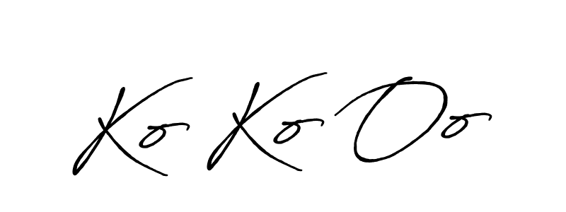 How to make Ko Ko Oo name signature. Use Antro_Vectra_Bolder style for creating short signs online. This is the latest handwritten sign. Ko Ko Oo signature style 7 images and pictures png