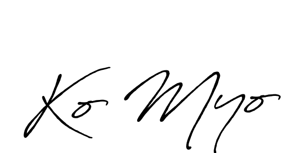 Also we have Ko Myo name is the best signature style. Create professional handwritten signature collection using Antro_Vectra_Bolder autograph style. Ko Myo signature style 7 images and pictures png