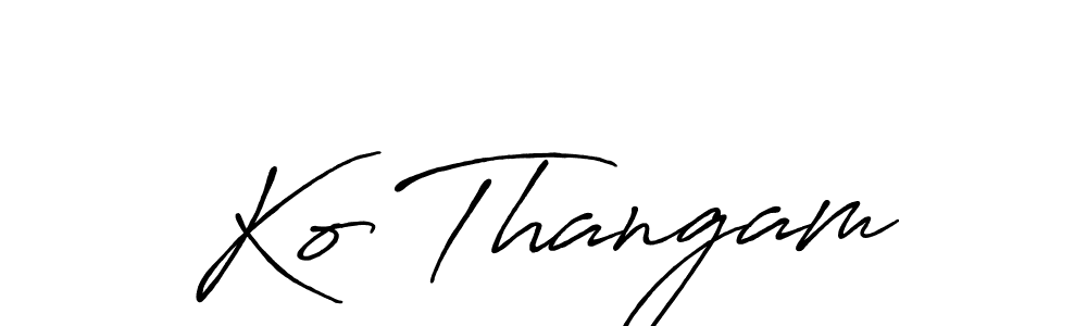 Best and Professional Signature Style for Ko Thangam. Antro_Vectra_Bolder Best Signature Style Collection. Ko Thangam signature style 7 images and pictures png