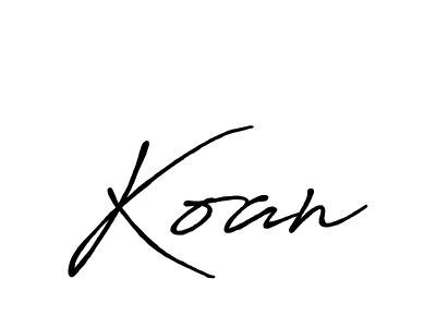 The best way (Antro_Vectra_Bolder) to make a short signature is to pick only two or three words in your name. The name Koan include a total of six letters. For converting this name. Koan signature style 7 images and pictures png