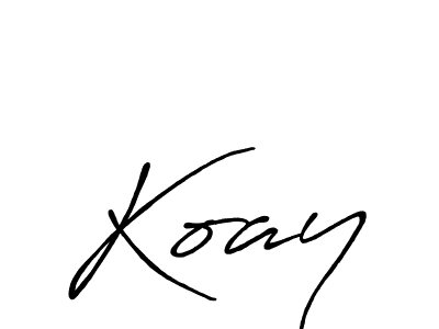 Also we have Koay name is the best signature style. Create professional handwritten signature collection using Antro_Vectra_Bolder autograph style. Koay signature style 7 images and pictures png