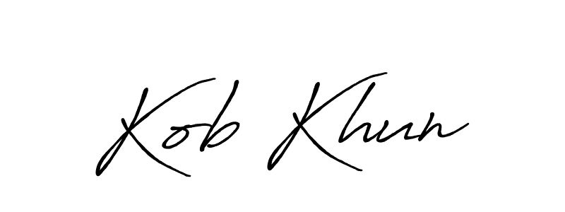 Create a beautiful signature design for name Kob Khun. With this signature (Antro_Vectra_Bolder) fonts, you can make a handwritten signature for free. Kob Khun signature style 7 images and pictures png
