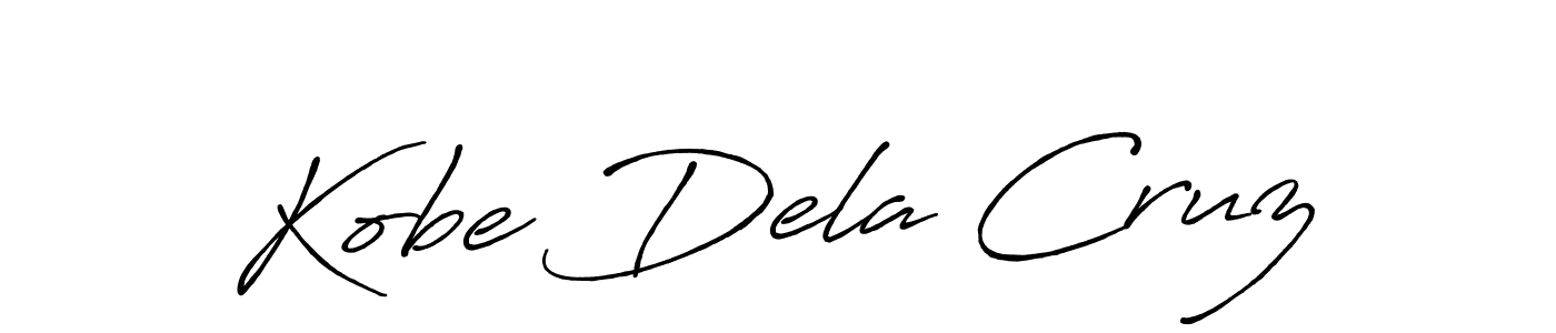 How to make Kobe Dela Cruz name signature. Use Antro_Vectra_Bolder style for creating short signs online. This is the latest handwritten sign. Kobe Dela Cruz signature style 7 images and pictures png