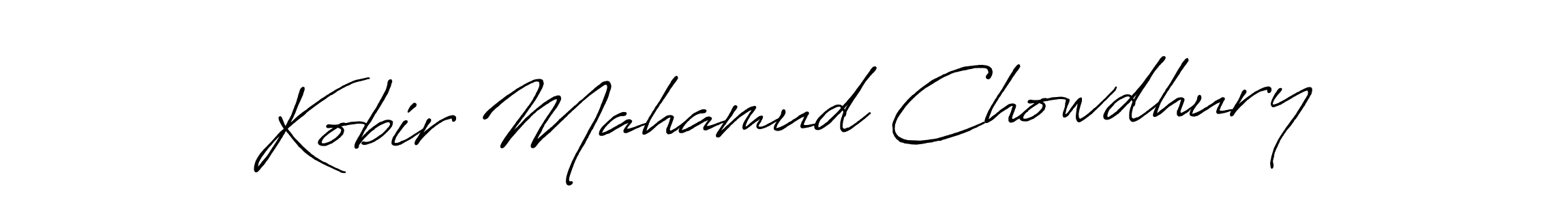 Make a beautiful signature design for name Kobir Mahamud Chowdhury. With this signature (Antro_Vectra_Bolder) style, you can create a handwritten signature for free. Kobir Mahamud Chowdhury signature style 7 images and pictures png