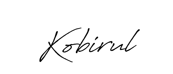 Create a beautiful signature design for name Kobirul. With this signature (Antro_Vectra_Bolder) fonts, you can make a handwritten signature for free. Kobirul signature style 7 images and pictures png