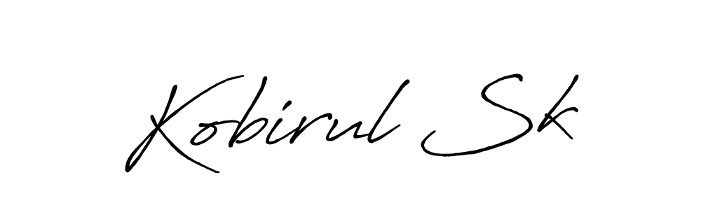 Design your own signature with our free online signature maker. With this signature software, you can create a handwritten (Antro_Vectra_Bolder) signature for name Kobirul Sk. Kobirul Sk signature style 7 images and pictures png