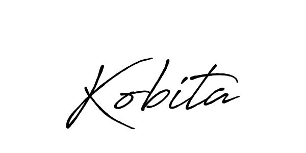 How to make Kobita name signature. Use Antro_Vectra_Bolder style for creating short signs online. This is the latest handwritten sign. Kobita signature style 7 images and pictures png