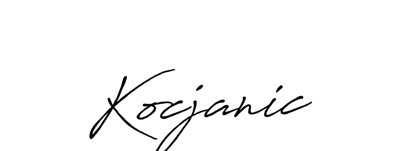 Use a signature maker to create a handwritten signature online. With this signature software, you can design (Antro_Vectra_Bolder) your own signature for name Kocjanic. Kocjanic signature style 7 images and pictures png