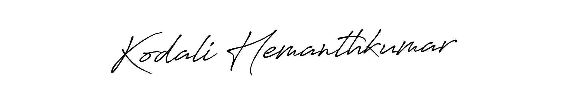 Make a beautiful signature design for name Kodali Hemanthkumar. With this signature (Antro_Vectra_Bolder) style, you can create a handwritten signature for free. Kodali Hemanthkumar signature style 7 images and pictures png