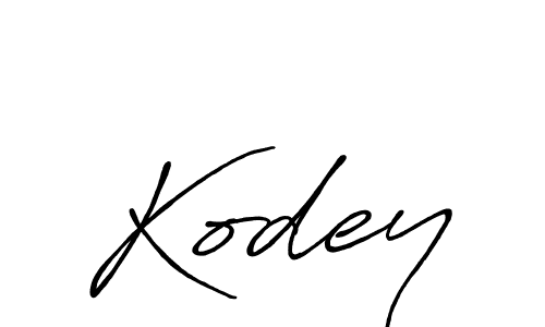 Kodey stylish signature style. Best Handwritten Sign (Antro_Vectra_Bolder) for my name. Handwritten Signature Collection Ideas for my name Kodey. Kodey signature style 7 images and pictures png
