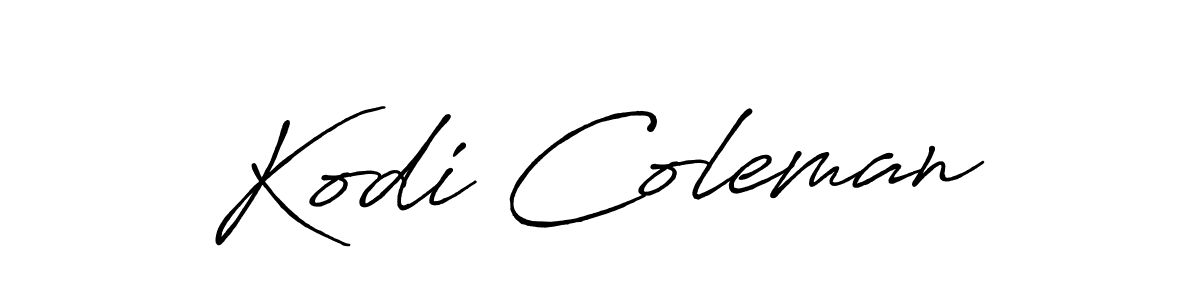 The best way (Antro_Vectra_Bolder) to make a short signature is to pick only two or three words in your name. The name Kodi Coleman include a total of six letters. For converting this name. Kodi Coleman signature style 7 images and pictures png