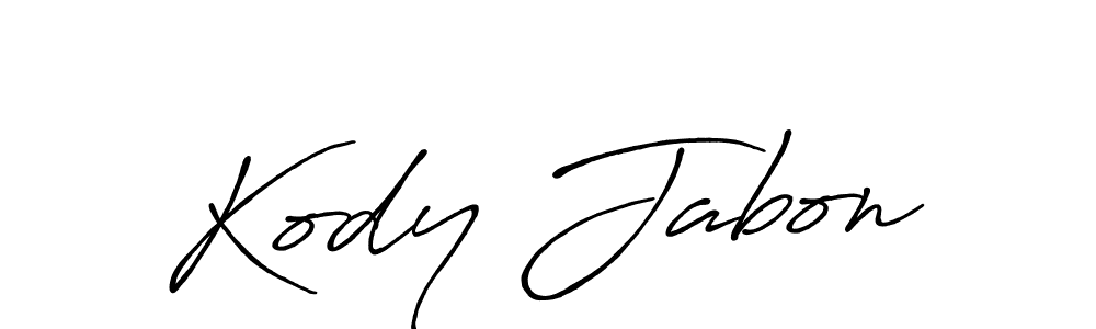 Also You can easily find your signature by using the search form. We will create Kody Jabon name handwritten signature images for you free of cost using Antro_Vectra_Bolder sign style. Kody Jabon signature style 7 images and pictures png