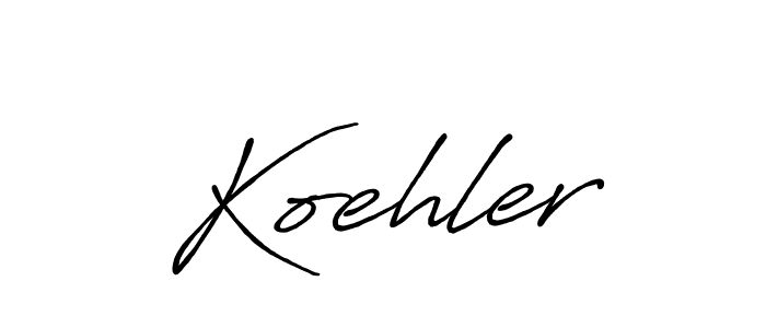 Create a beautiful signature design for name Koehler. With this signature (Antro_Vectra_Bolder) fonts, you can make a handwritten signature for free. Koehler signature style 7 images and pictures png