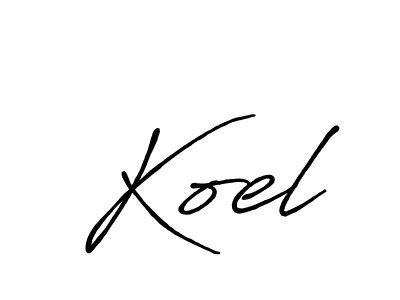 How to make Koel signature? Antro_Vectra_Bolder is a professional autograph style. Create handwritten signature for Koel name. Koel signature style 7 images and pictures png