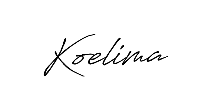 How to make Koelima name signature. Use Antro_Vectra_Bolder style for creating short signs online. This is the latest handwritten sign. Koelima signature style 7 images and pictures png