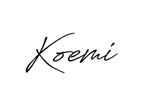 Also You can easily find your signature by using the search form. We will create Koemi name handwritten signature images for you free of cost using Antro_Vectra_Bolder sign style. Koemi signature style 7 images and pictures png