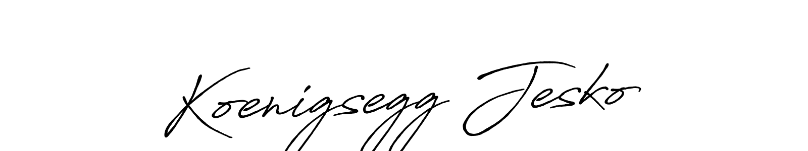 How to make Koenigsegg Jesko name signature. Use Antro_Vectra_Bolder style for creating short signs online. This is the latest handwritten sign. Koenigsegg Jesko signature style 7 images and pictures png