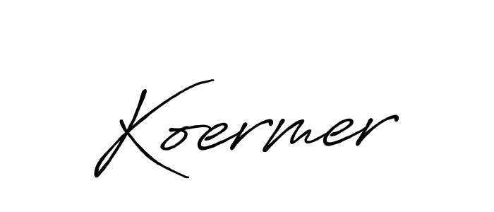 How to make Koermer signature? Antro_Vectra_Bolder is a professional autograph style. Create handwritten signature for Koermer name. Koermer signature style 7 images and pictures png