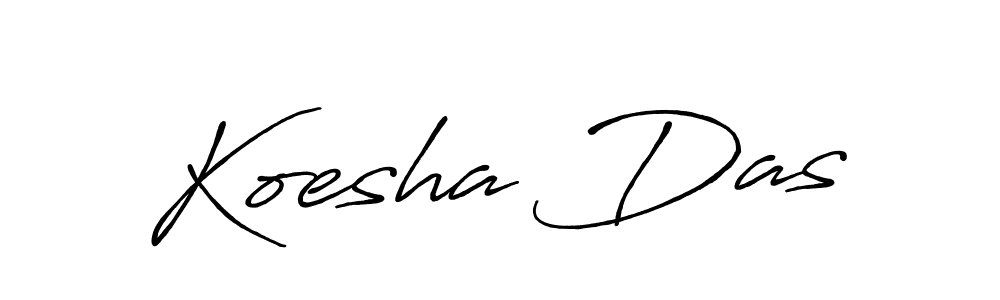 Use a signature maker to create a handwritten signature online. With this signature software, you can design (Antro_Vectra_Bolder) your own signature for name Koesha Das. Koesha Das signature style 7 images and pictures png