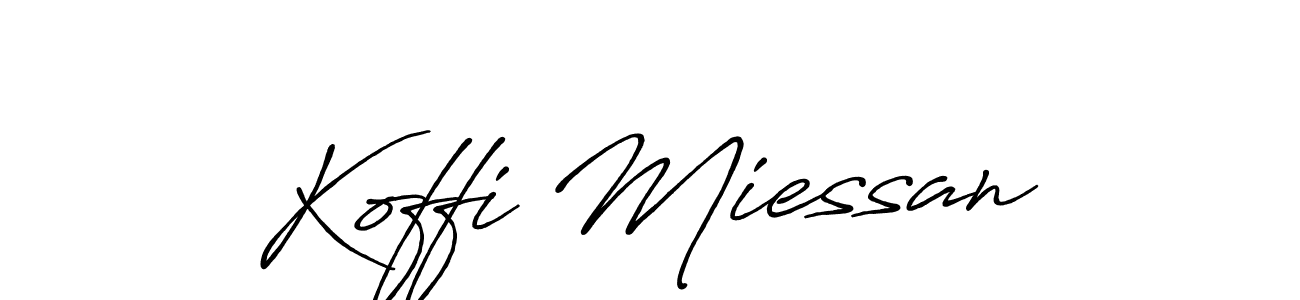 Use a signature maker to create a handwritten signature online. With this signature software, you can design (Antro_Vectra_Bolder) your own signature for name Koffi Miessan. Koffi Miessan signature style 7 images and pictures png