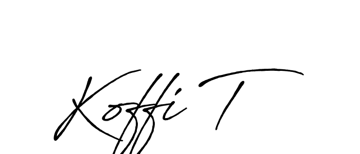 Also we have Koffi T name is the best signature style. Create professional handwritten signature collection using Antro_Vectra_Bolder autograph style. Koffi T signature style 7 images and pictures png