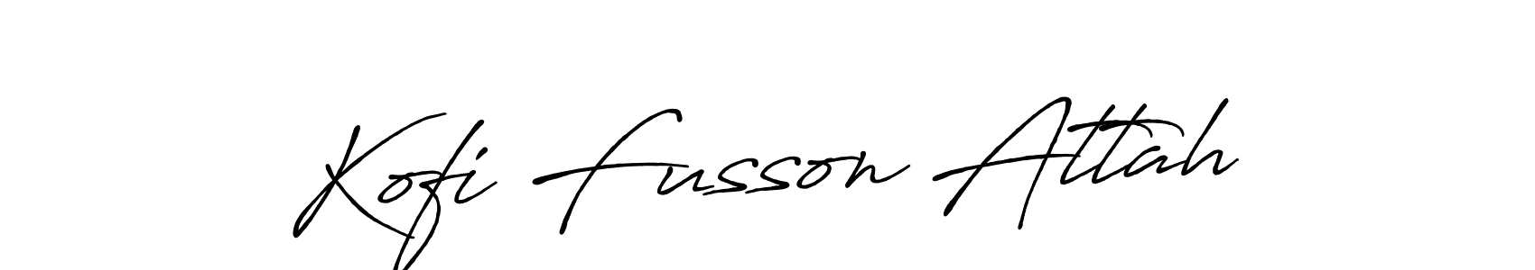 Kofi Fusson Attah stylish signature style. Best Handwritten Sign (Antro_Vectra_Bolder) for my name. Handwritten Signature Collection Ideas for my name Kofi Fusson Attah. Kofi Fusson Attah signature style 7 images and pictures png