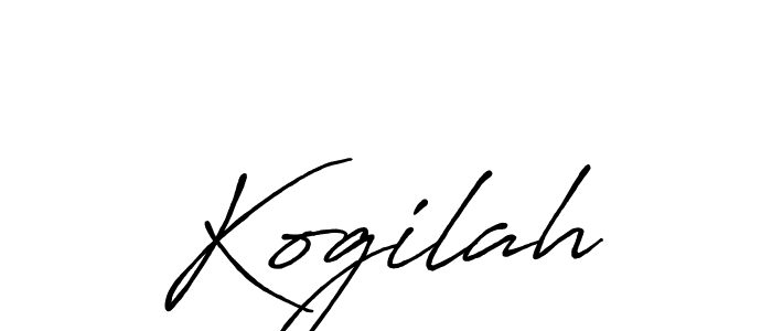 Design your own signature with our free online signature maker. With this signature software, you can create a handwritten (Antro_Vectra_Bolder) signature for name Kogilah. Kogilah signature style 7 images and pictures png