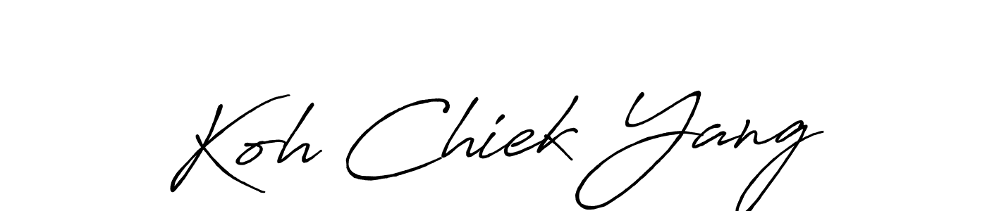 if you are searching for the best signature style for your name Koh Chiek Yang. so please give up your signature search. here we have designed multiple signature styles  using Antro_Vectra_Bolder. Koh Chiek Yang signature style 7 images and pictures png